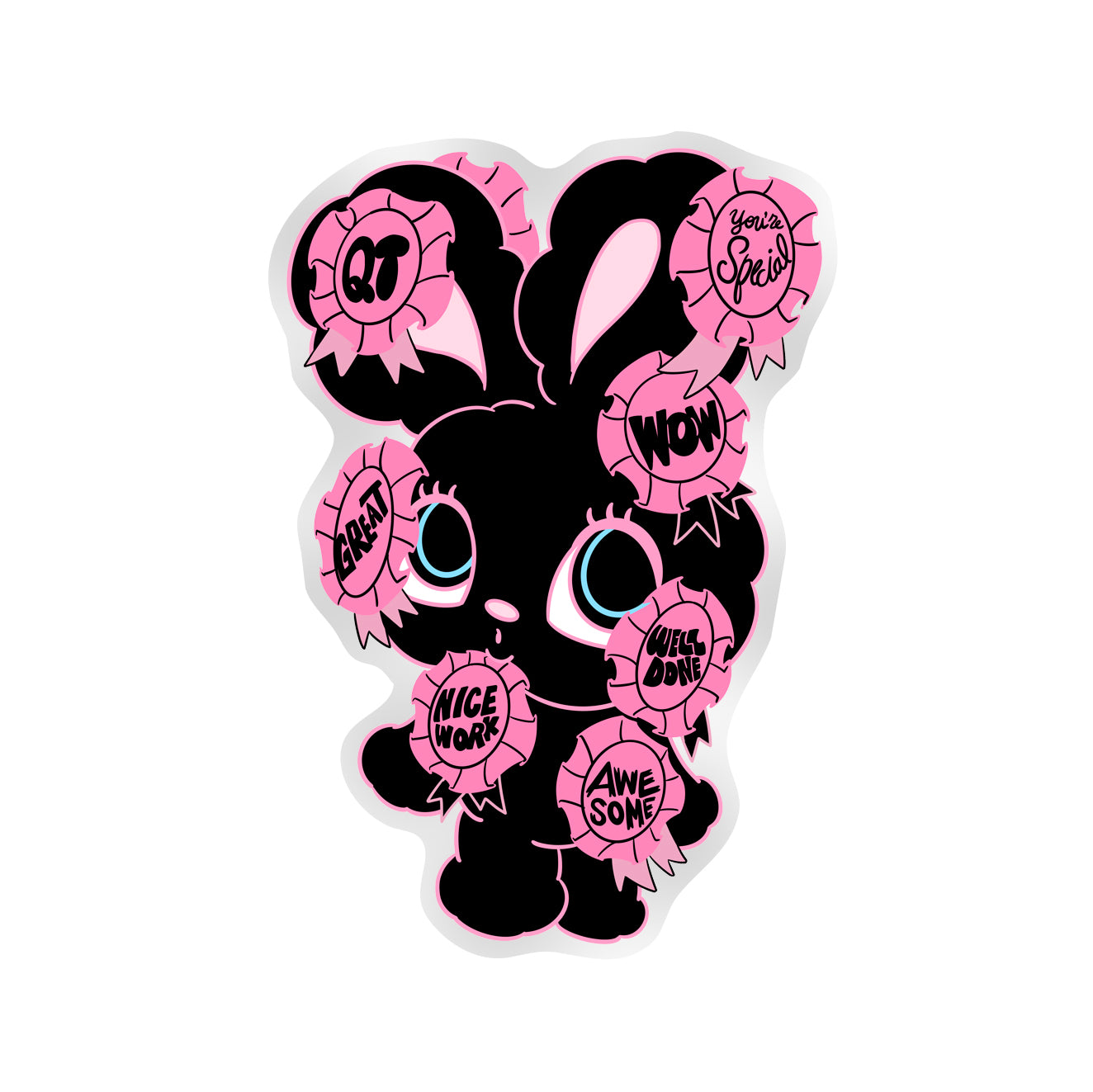WELLDONE! BLACK BUNNY Sticker