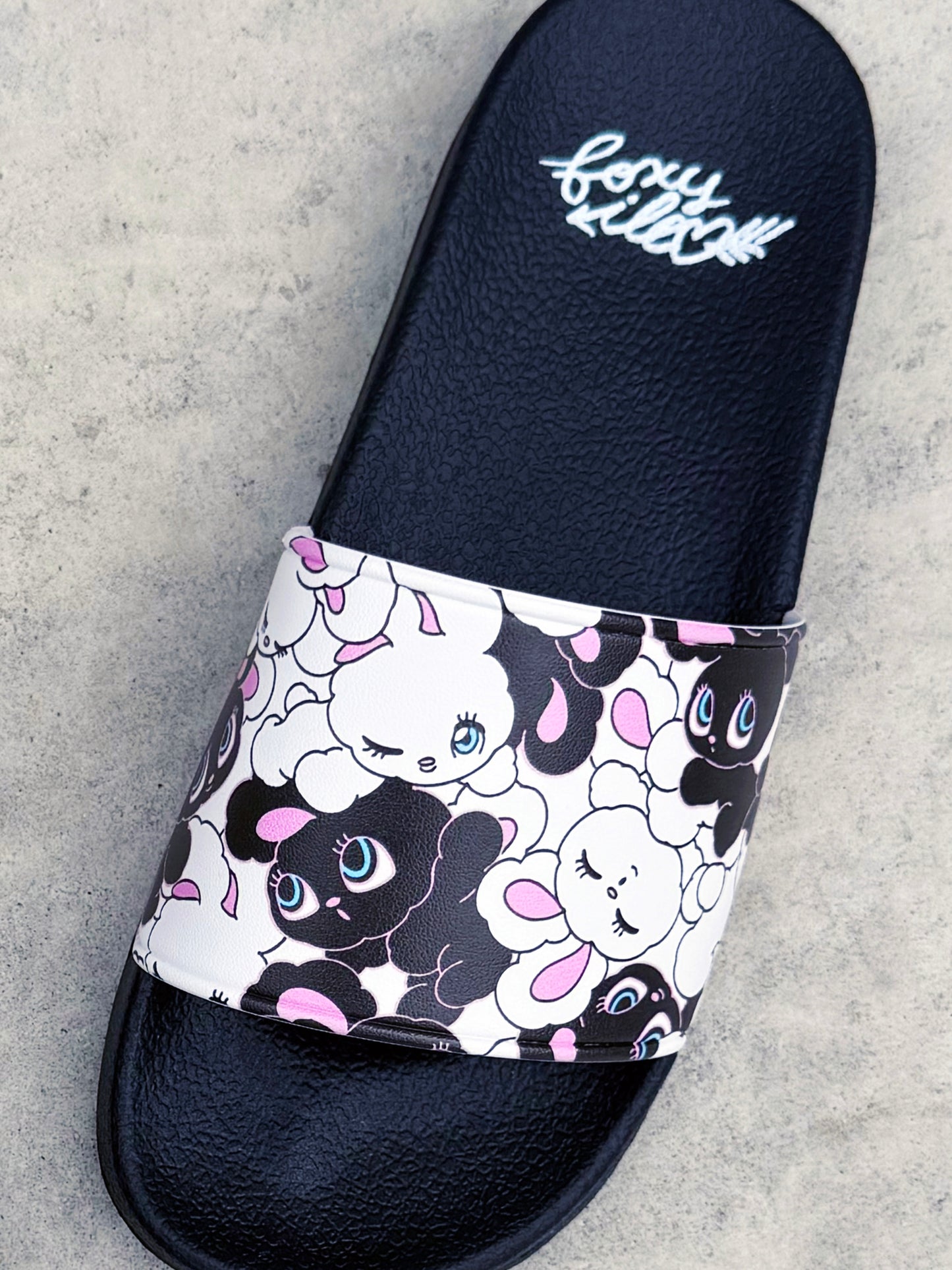 Black'n'White Bunny Sandals