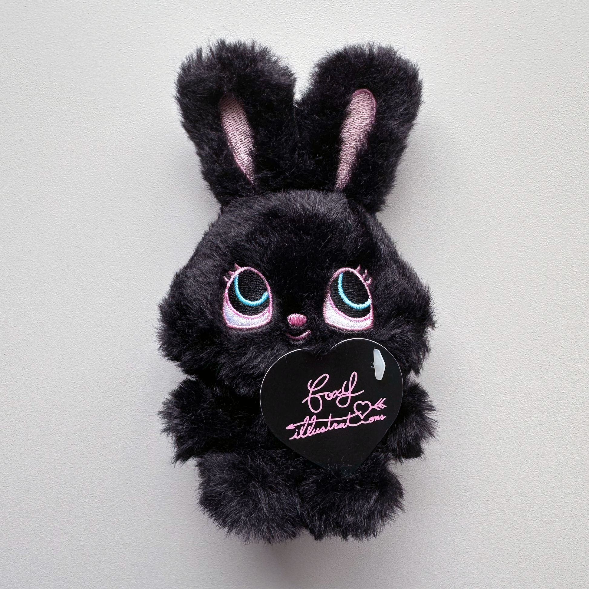 BLACK BUNNY Keychain – foxy illustrations online BLACK BUNNY Keychain – foxy illustrations online