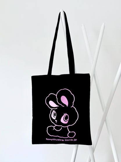 Black Bunny Tote Bag