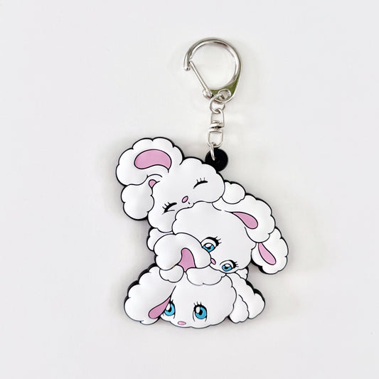 3 Bunnies Keychain