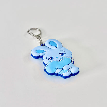 Blue Cherry Keychain