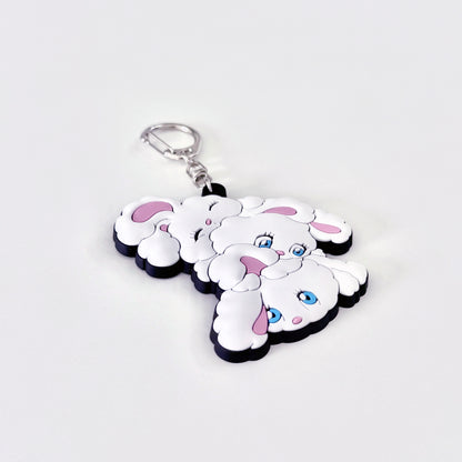 3 Bunnies Keychain