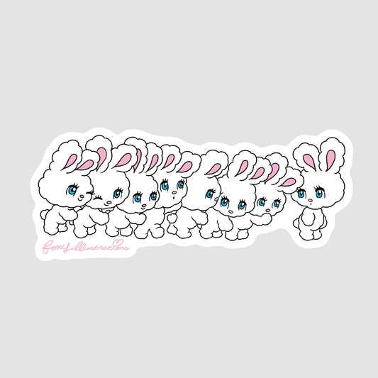 8 BUNNIES Sticker(BIG)