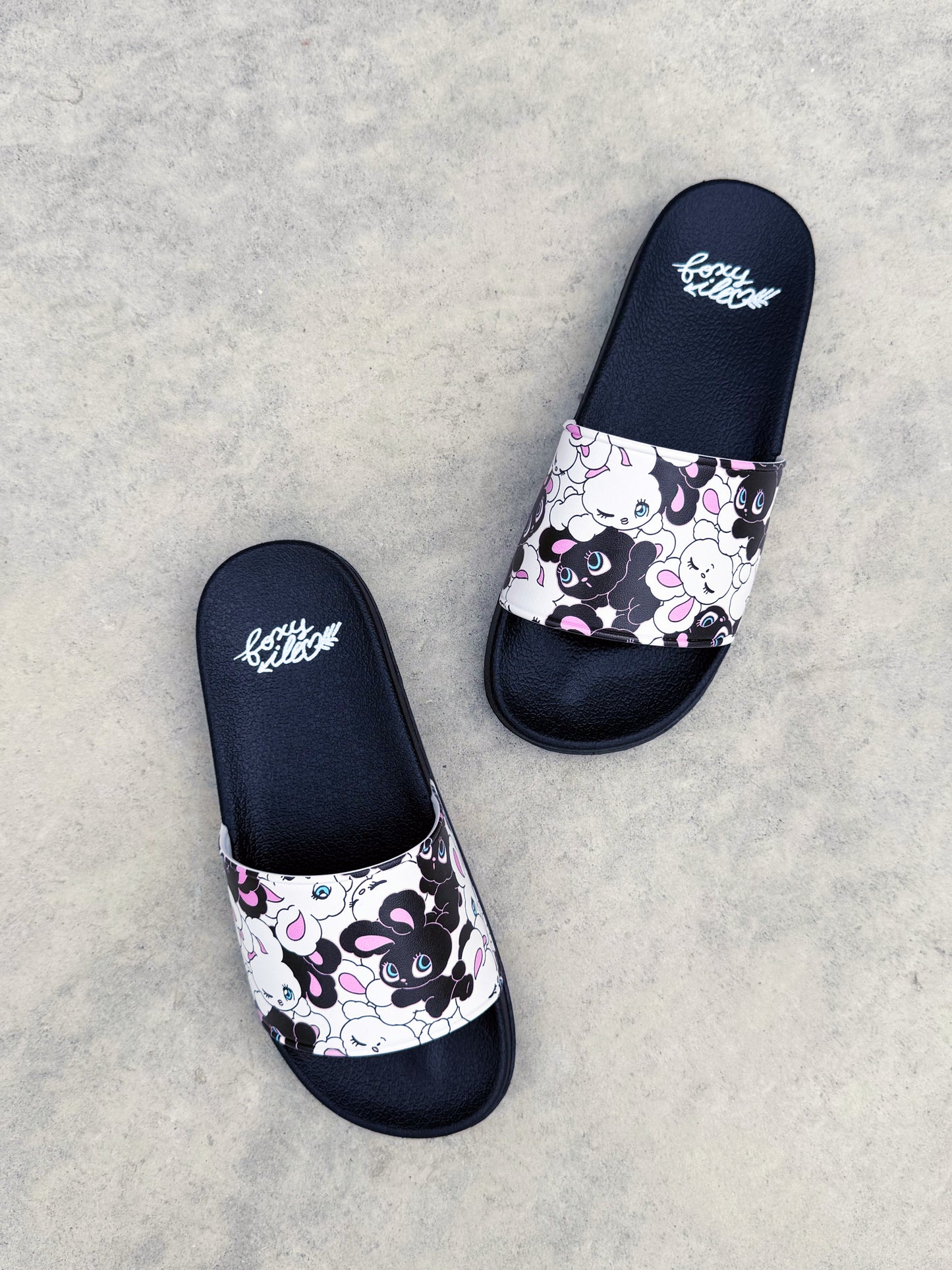 Black'n'White Bunny Sandals
