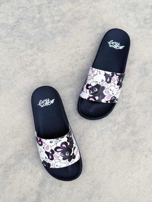 Black'n'White Bunny Sandals