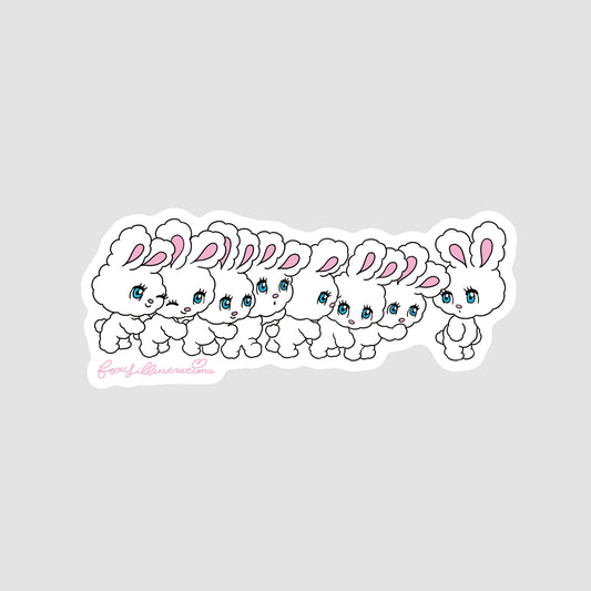 8 BUNNIES Sticker(SMALL)