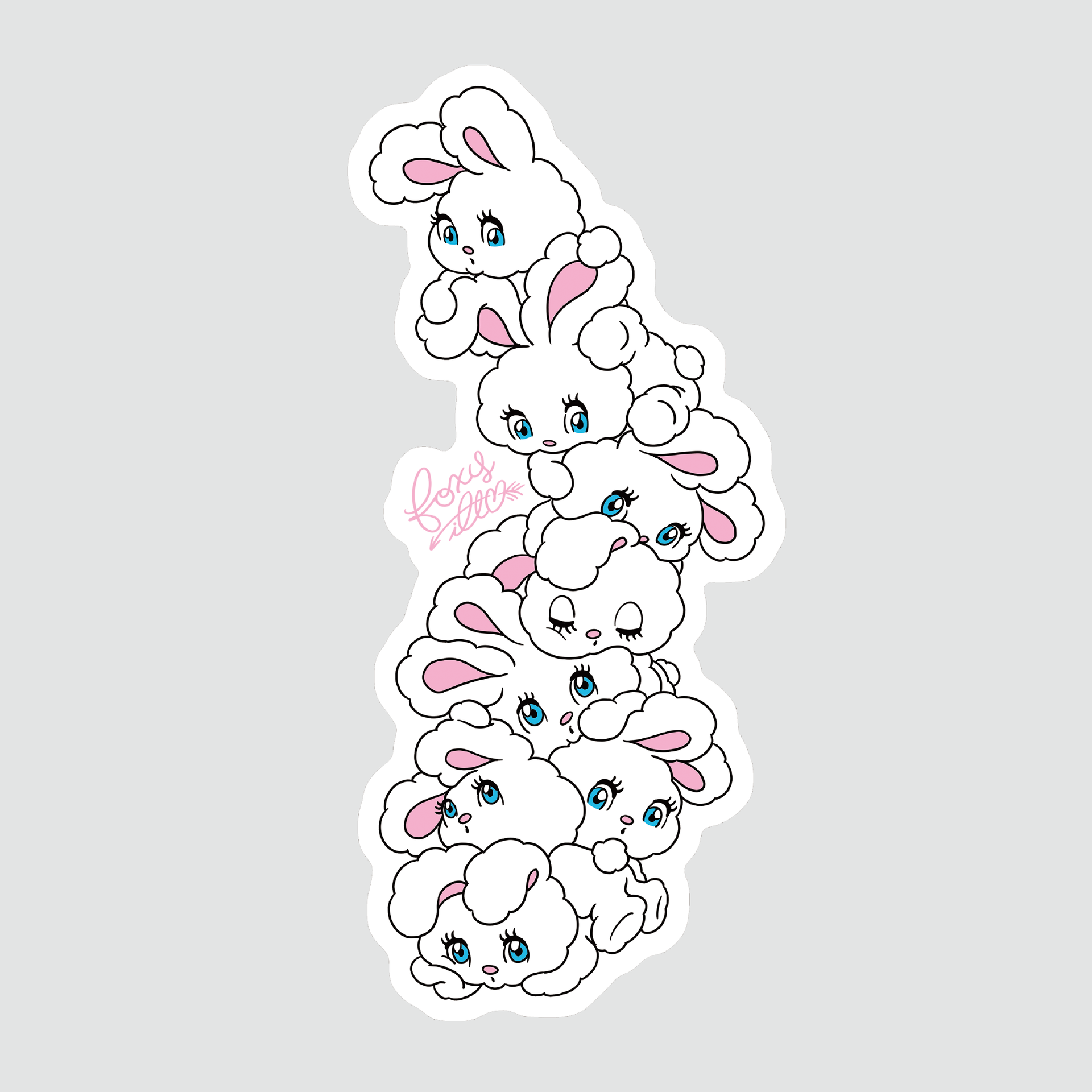 Stackable BUNNIES Sticker(BIG) – foxy illustrations online