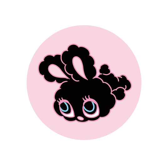 UTSUBUSE BLACK BUNNY Pin Button(56㎜)